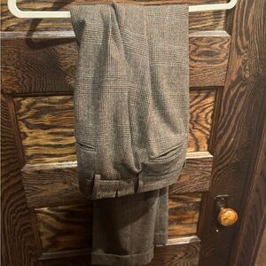 Todd Snyder Brown Glen Plaid Men's Dress Pants